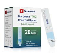 T TESTAHEAD T Testahead 20 Pack 1 Panel Drug Test Kit, Urine Test Home Rapid Test Drug Detection Test Kit, Drug Test Kit Thc Marijuana/Weed