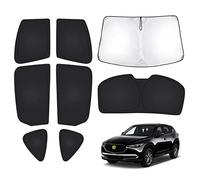 T TGBROS Custom Fit for Sun Shades 2017-2022 Mazda CX-5 CX5 Windshield & Rear & Side Windows & Triangular Window Sunshade Full Set Blocks UV Rays Foldable 8pcs