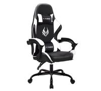 T-THREE.Ergonomic high-back gaming, computer, office, study, swivel, and racing-style chair with adjustable lumbar and headrest support, 150kg weight