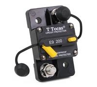 T Tocas Heavy Duty M10 Posts Manual Reset 200A Circuit Breaker 12V-48V Waterproof High Current DC Breaker 200 Amp for Car, Truck, Caravan, Boat Trolling Motors, Yacht, Marine, Solar, Camper, UL