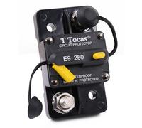 T Tocas Heavy Duty M10 Posts Manual Reset 250A Circuit Breaker 12V-48V Waterproof High Current DC Breaker 250 Amp for Car, Truck, Caravan, Boat Trolling Motors, Yacht, Marine, Solar, Camper, UL