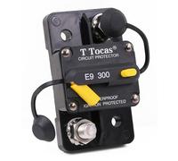 T Tocas Hi-Amp M10 Posts 300 Amp Circuit Breaker with Manual Reset Switchable for Boat Marine Car Audio Solar Battery System 12V - 48V DC, Waterproof (300A)