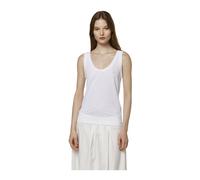 T-Top Leinen Dd6328, female, Daniele Fiesoli, Sleeveless Tops, White, S, Tops S