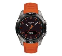 T-Touch Connect Sport 44mm Unisex Watch Black With Orange Silicone Strap