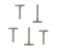 T Track Bolts,T Shape Screws,T Slot Drop-in Bolt,5pcs M6 25~100mm T-shaped Threaded Rod Clamping Cap Bolt GB37 304 Stainless Steel T-groove Screw(M6*100mm)