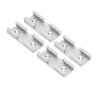 T Track Intersection Parts Aluminum Alloy Woodworking Cross Track Connector Smooth Surface Durable Lightweight for Carpenter DIY Projects 4PCS Set (Red) (Blue) (Silver)