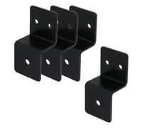 T Tulead 1.18"x0.94" Z Mounting Brackets Iron Corner Braces Black Support Brackets Double Angle Z Clips Pack of 4 with Screws