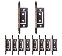 T Tulead 10PCS Non-Mortise Hinges Brown Door Hinges 3.26"×0.94"