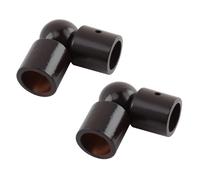 T Tulead 2PCS Wood Curtain Rods Corner Connector 1.1-Inch Inner Dia