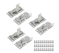 T Tulead 3 Pair 45 Degrees Tip-Out Trays Hinges, Steel Sink Drawer Tip Out Tray Kit, Drop Down Hinge for Flip Over Shoe Cabinet, Sink Cabinet