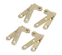 T Tulead 4PCS Door Pivot Hinges L-Shape Door Hinges Hidden Copper Hinge 180 Degree Cabinet Window Golden Hinges with Screws