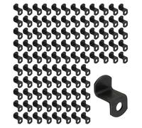 T Tulead Black Offset Canvas Clips Iron Canvas Z Clips Offset Mounting Canvas Z Clips for Picture Framing 100PCS with Screws