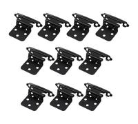 T Tulead Black Overlay Cabinet Hinges Self-Closing Cabinet Hinge Semi-Concealed Face Mount Furniture Door Hinge 10PCS with Screws
