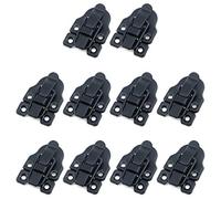 T Tulead Box Latch Hasps Decorative Cabinet Latch Catches Black Hasp Latch Catch Toggle Hasp Catch Iron Chest Case Latch Lock Pack of 10 with Mounting Screws