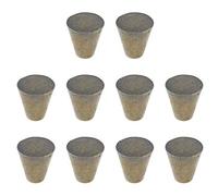 T Tulead Cabinet Knobs Cone Shape Drawer Pull Knobs Single Hole Dresser Knobs 0.75" Diameter Vintage Bronze Bookcase Pull Knobs Pack of 10 with Mounting Screws