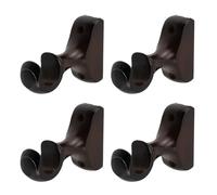 T Tulead Curtain Rod Brackets Wooden Rod Brackets Drapery Curtain Single Decorative Bracket 1.14" Inner Dia, Brown, 4PCS with Screws