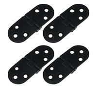 T Tulead Folding Flip Top Hinges Zinc Alloy Butler Tray Hinge Black Round Edge Folding Table Hinge Flap Hinges Furniture Cabinet Folding Hinge Pack of 4 with Screws