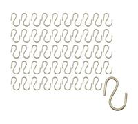 T Tulead Golden S Hooks Mini Hanging Hooks 2x30mm, 50PCS for Hanging Utensils, Jewelry, Purse