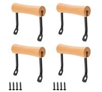 T Tulead Handle for Serving Tray, Wooden Iron Cutting Board Handles Charcuterie Boards Pull Handle 4PCS with Screws
