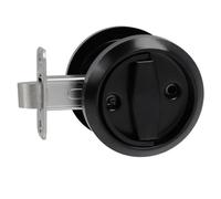 T Tulead Round Recessed Door Lock Stainless Steel Hidden Door Handles Black Flat Recessed Cup Locks