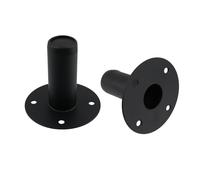 T Tulead Speaker Mount Stand Top Bracket 4.33"×3.94" Iron Speaker Cabinet Pole Mount PA/DJ Cabinet Mounts Adapter 2PCS with Screws