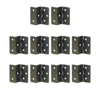 T Tulead Three Fold Retro Hinge Chest Hinges Antique Bronze Half-Surface Hinge Offset Door Hinges 10PCS with Screws