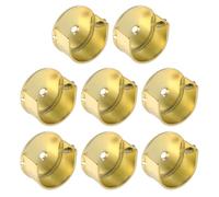 T Tulead U Shape Shelf Support Bracket Aluminum Alloy Flange Socket Holders Closet Rod Bracket 1.1-Inch Light Golden 8PCS with Screws