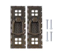 T Tulead Vertical Cabinet Pull Handles Antique Bronze Handle Pulls Zinc Alloy Furniture Handle for Door, 3.26-Inch Hole Center, 2PCS with Screws