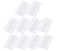 T Tulead White Box Iron Door Hinges 2.36"x1.41" Pack of 10 with Screws for Cabinet, Toolbox, Gift Box
