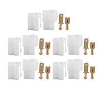 T Type 2 Pin Power Plug, Electrical Automotive Wire Connector, Radio Cable Connectors Set, Radio Wire Connector Power Plug Kit Fit for Kenwood