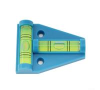 T-Type Bubble Level,Horizontal for spirit Level with Fluorescent Vial,ABS Wall Mount Tool for Tile Floor for caravan Camping Blue