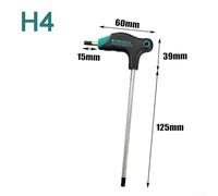 T-Type Hex Key Wrench Spanner, 65CrV Steel with Plastic Handle for H2.5-H8 Hex Screws, Ergonomic Design for Car Motorcycle Repair Tool (pc, Asso(H4)