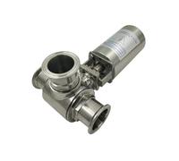 T-Type/L-Type Pneumatic Three-Way Ball Valve Sanitary SS304 Tri Clamp Air Ball Valve Pneumatic 3-Way Ball Valve PipeOD 19mm-51mm(19 T-type)