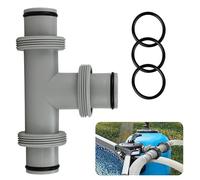T-Type Pool Hose Connector 38mm/1.5 Inch, 3-Way Swimming Pool Hose Adapter for Intex, Bestway and Other Above Ground Pools Hose