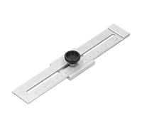 T-Type Ruler, Woodworking Marking T Rulers, 200mm Hole Scribing Ruler, Woodworking Scribe Crossed-Out Measuring Tool Carpentry Marker Line Gauge, Stainless Steel Marking T-Rule