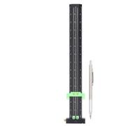 T Type Scribing Ruler, Aluminum Alloy T Square for Woodworking, Adjustable Sliding Design with Pen Holder, Precision Etched Scale for Construction Drafting and Carpentry (Green)
