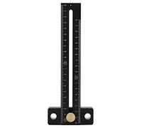 T Type Scribing Ruler, Woodworking Marking Tool, 180mm Metric Scale Aluminum Alloy Scribing Ruler with Double Sided CNC Engraved Scales, Anodized for Durability, Ideal