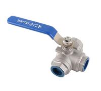 T-Type Stainless Steel SUS304 Three Way Ball Valve 3/4" DN20 for Versatile Flow Control and Durability in Industrial Applications 1 Piece