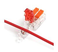 T-Type Stripping Wiring Connector With Fixing Hole Quick Branch Splice Junction box lever Wire connector 32A IDGTTLDF(T2 Orange,10PCS)