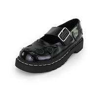 T.U.K. Anarchic Mary Jane Kitty - Premium Leather - Women's Buckle Brogue Shoes - Color Black - Size UK5