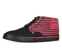 T.U.K. CREEPER TRAINERS MID BLACK SDE RED ANARCHY PRINT Sneakers High black red EU44