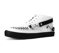 T.U.K. Mid Top Creeper Sneaker - Mens & Womens Shoes - Punk, Goth and Rocker Style Leather and Lace Up Shoes