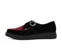 T.U.K. Pointed Creeper Black & Burgundy Suede