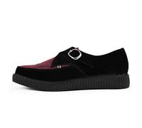 T.U.K. Pointed Creeper Black & Burgundy Suede