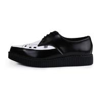 T.U.K. Pointed Creeper Black & White Leather