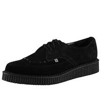 T.U.K. Pointed Creeper Lace-up - Men's and Women's Shoes - Colour Black Suede - Size UK Men 9 / UK Women 10