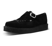T.U.K. Pointed Creeper Monk Buckle - Men's and Women's Shoes - Colour Black Suede - Size UK Men 2 / UK Women 3