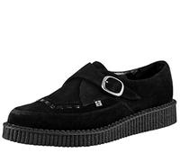 T.U.K. Pointed Creeper Monk Buckle - Men's and Women's Shoes - Colour Black Suede - Size UK Men 6 / UK Women 7