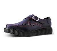 T.U.K. Pointed Creeper Monk Buckle - Men's and Women's Shoes - Colour Burgundy Leather - Size UK Men 7 / UK Women 8