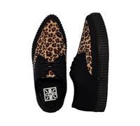T.U.K. - Pointed Creeper Tan Leopard Vamp - Girl Shoes - black - EU 41 - Textile/Textile/Rubber EU 41